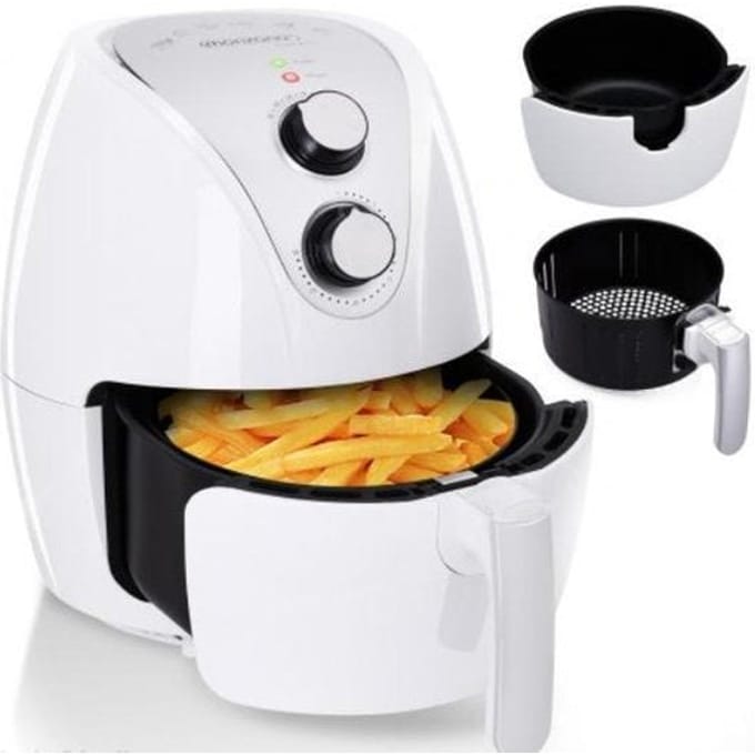 Monzana Heteluchtfriteuse - 3,6L anti-aanbaklaag 9in1 Functie - Wit