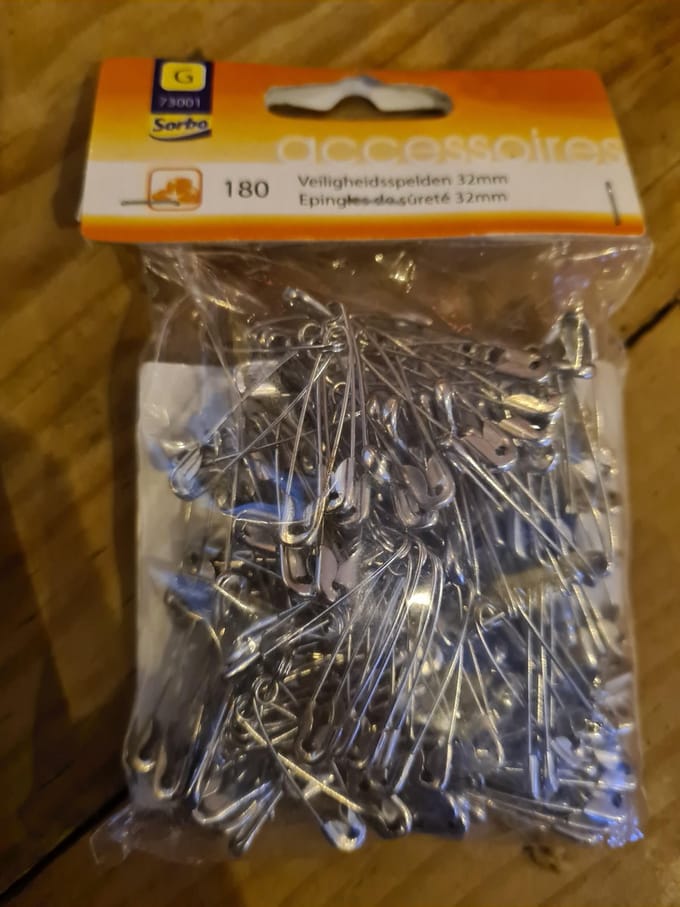 180 Veiligheidsspelden 23mm sorbo