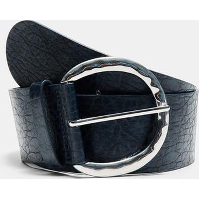 Stradivarius Brede riem met ronde gesp  Elektrisch blauw 80
