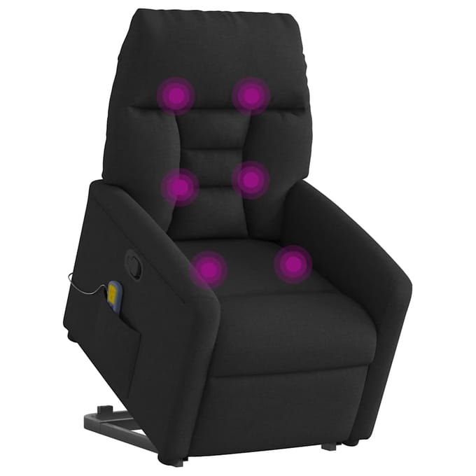 vidaXL - Sta-op-massagestoel - verstelbaar - stof - zwart