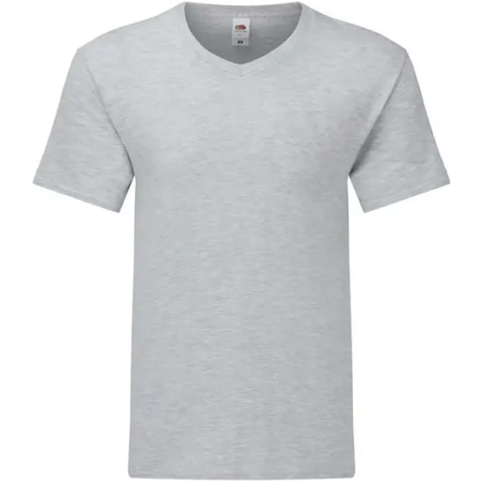 T-shirt met V-hals Fruit of the Loom Iconic 150