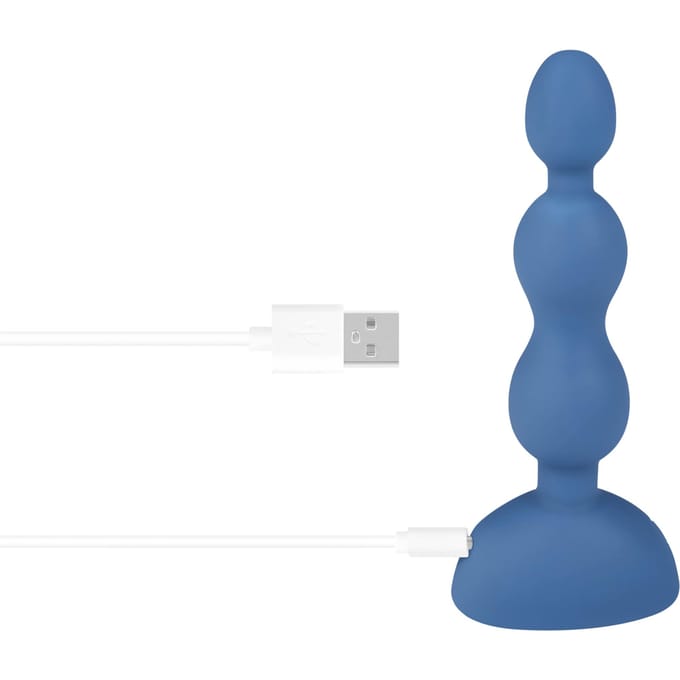 Anaalvibrator met oplopende bolstructuur, 14,5 cm