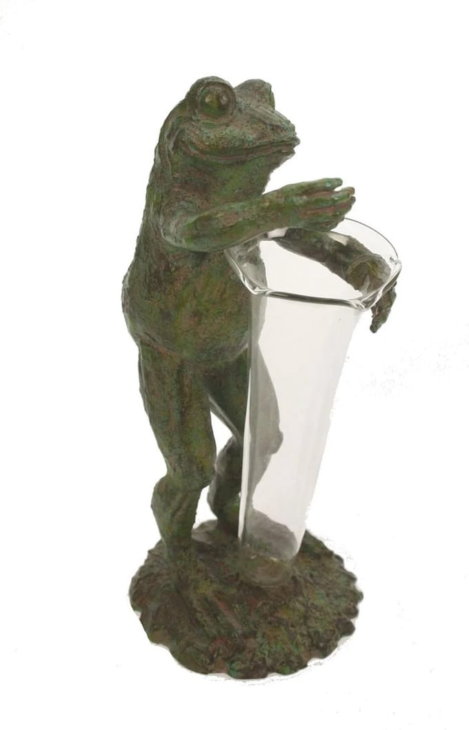 Vaasje Kikker, groen 6,35x9,5x18cm