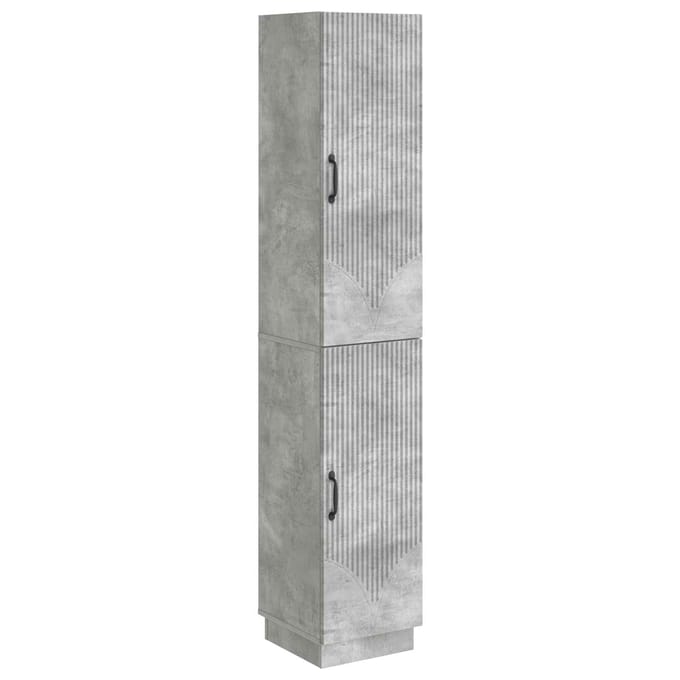 vidaXL - Kast - Set - 2 - st - Betongrijs - Bewerkt - hout