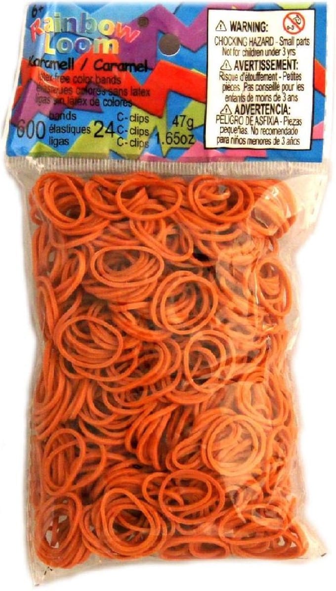 Rainbow Loom Elastiekjes - Caramel - 600 stuks