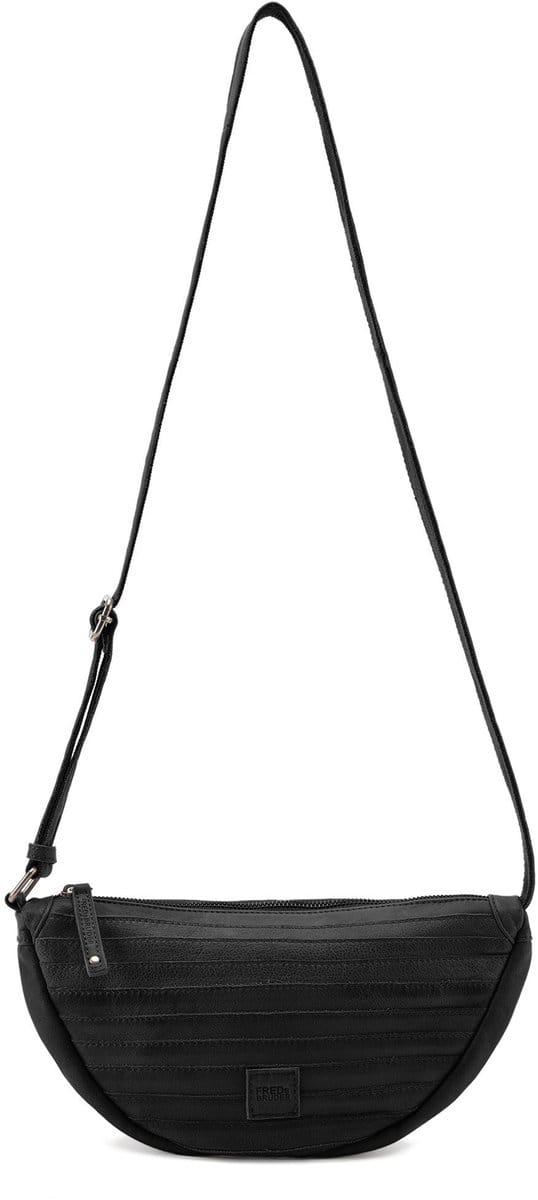 FREDsBRUDER Leren Schoudertas Layer Halfmoon Bag Caramel Lichtbruin