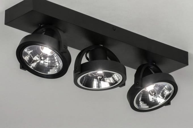 Lumidora Opbouwspot 73580 - SUNNY - 3 Lichts - G9 - Zwart - Aluminium