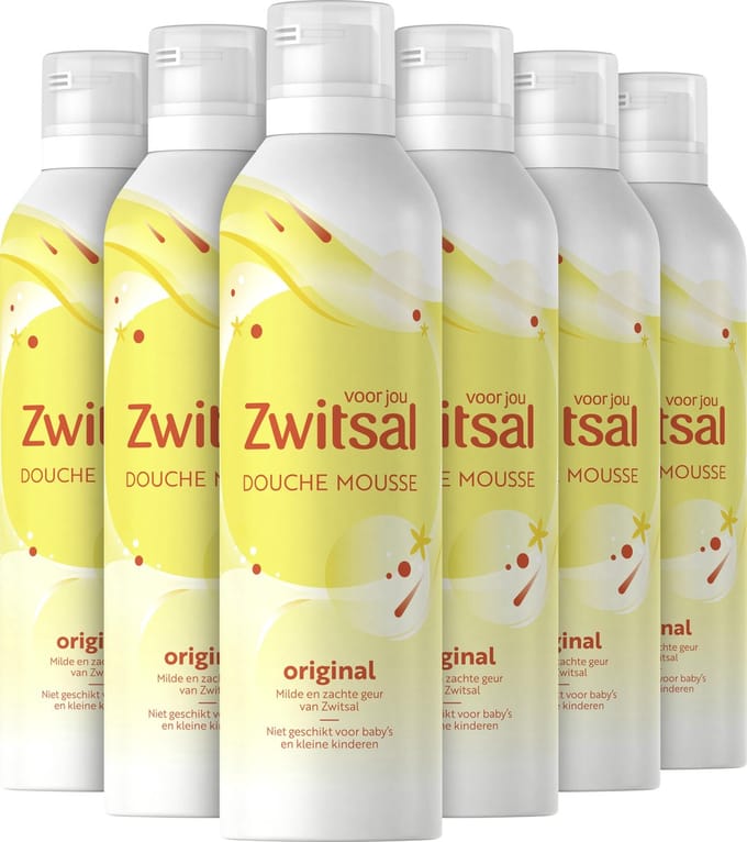 Zwitsal - Douche Mousse - Original - 6 x 200 ml - Voordeelverpakking