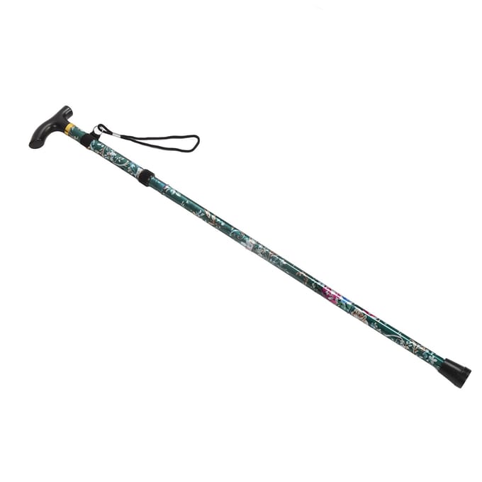 Canne Pliante 5 Niveaux Pliable Légère Imprimée Support de Marche Réglable en Hauteur Aluminium gray