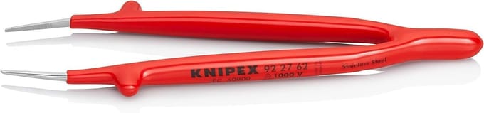 Universele Pincet - Precisie Pincet - Elektronica Reparatie - Geïsoleerde Handgreep - 150 mm - Rood