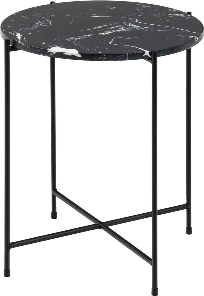 Bendt Bijzettafel 'Josje' Zwart Marmer, Ø42cm
