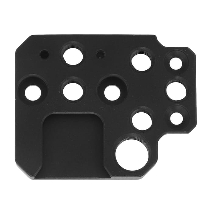 Snelkoppelingsplaat Aluminiumlegering Camera Stabilisator Uitbreidingsmontagebasis met 1/4 3/8 Inch black