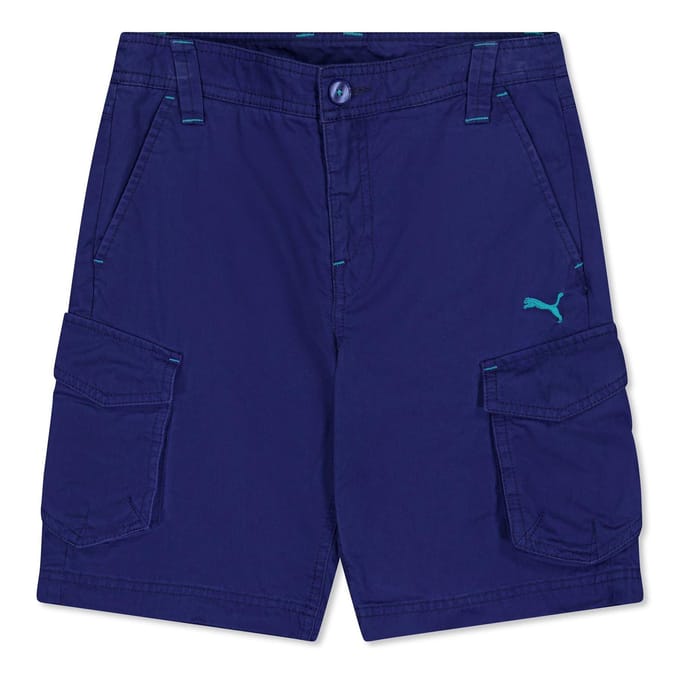 Puma Cargo-shorts voor kinderen om op het strand te dragen (Blauw)