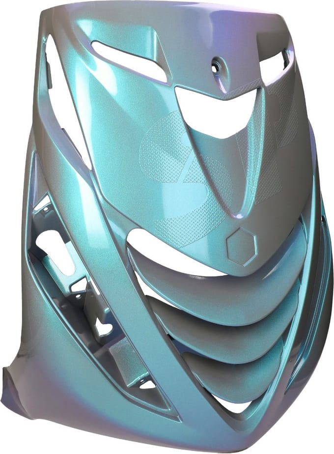 Kappenset Piaggio Zip SP Cameleon Exclusive Silver grey to green and purple