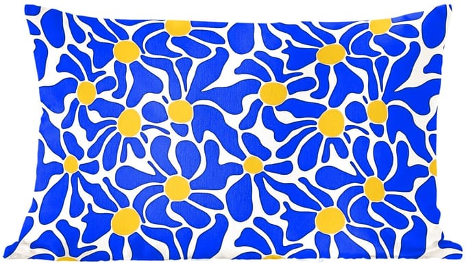 Sierkussens - Kussentjes Woonkamer - 60x40 cm - Abstract - Bloem - Blauw