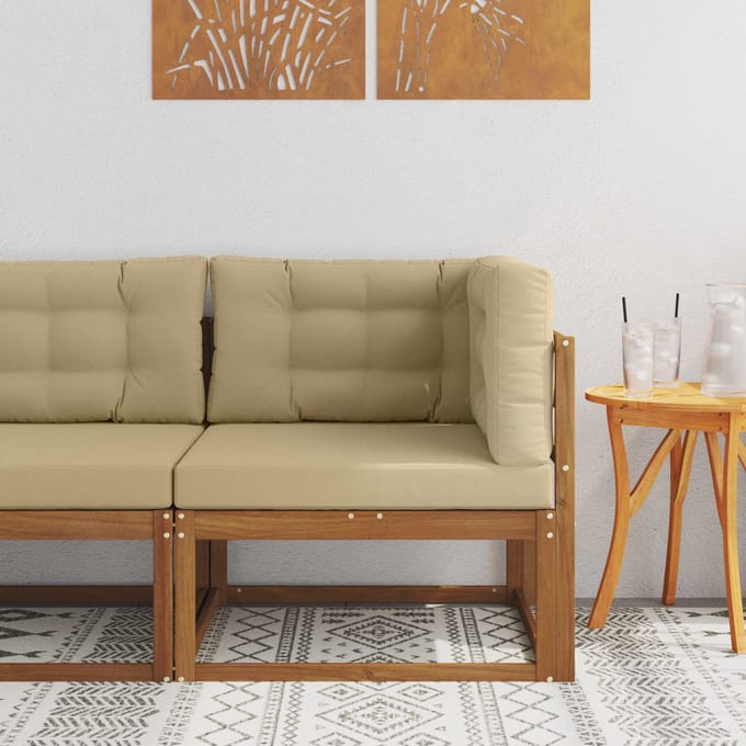 vidaXL - Outdoor - Hoekbank - Naturel