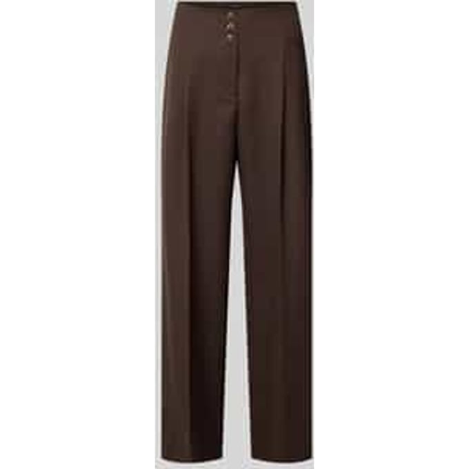 Wide leg broek met persplooien model 'RAVNA'