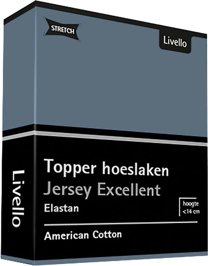 Livello Hoeslaken Topper Jersey Excellent Denim 140x200