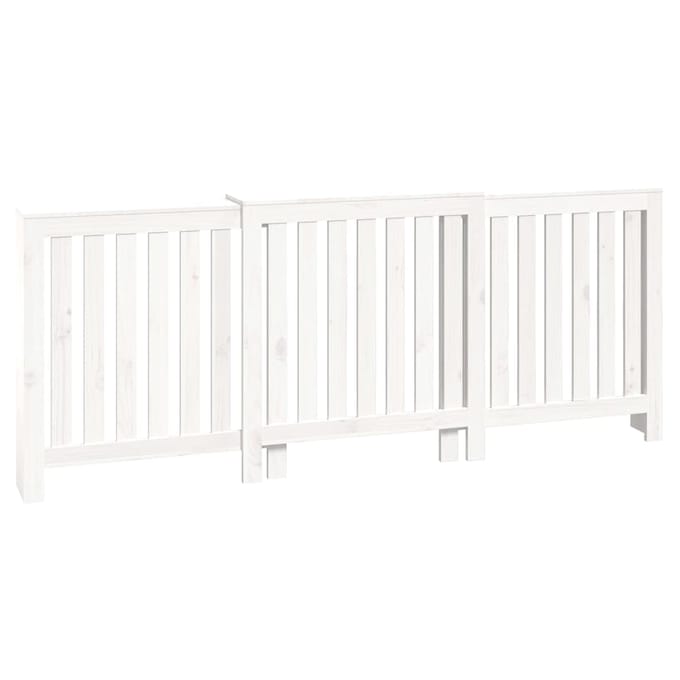 vidaXL Radiatorombouw 210x21x85 cm massief grenenhout wit