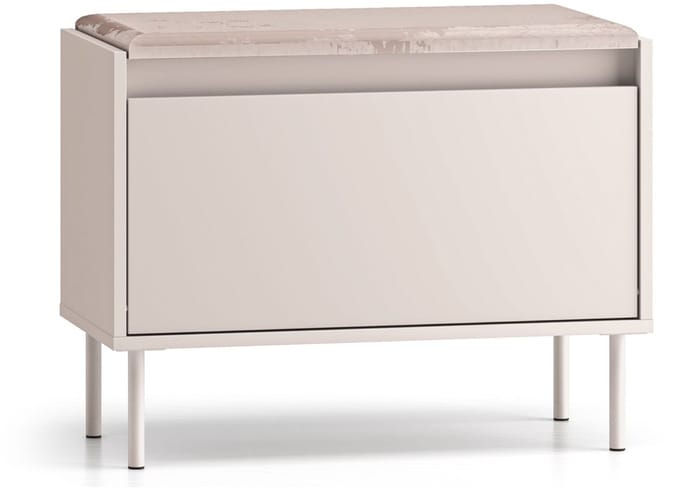 Selsey DIOCE – Schoenenbank met klep, greige, 69 cm