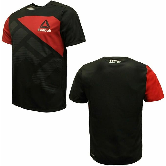 Reebok UFC Heren Zwart/Rood T-Shirt