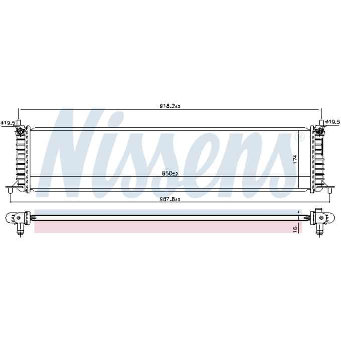 Radiator, motorkoeling NISSENS 606454