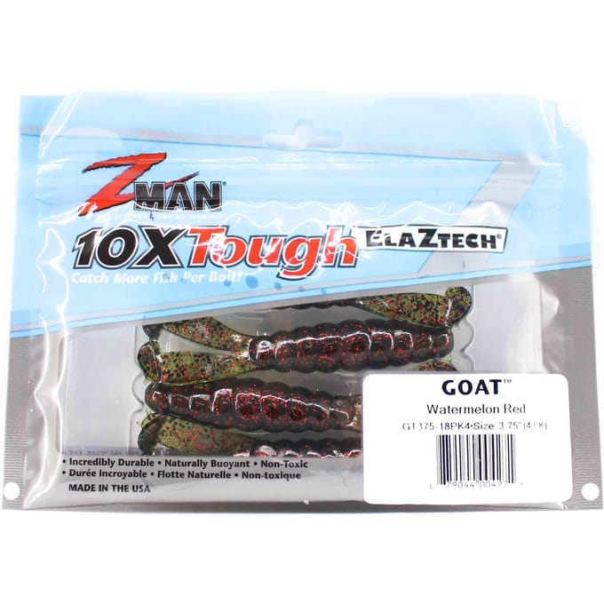 Zman Soft Lure Geit 3,75 Inch 4/Pack Watermeloen Rood (4271) gray