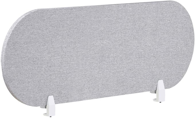 BELIANI SPARKY - Bureauscherm - Lichtgrijs - 120 x 40 cm - Polyester