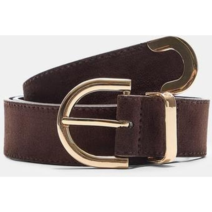 Stradivarius Basische riem met ronde gesp  Lichtkameel 80