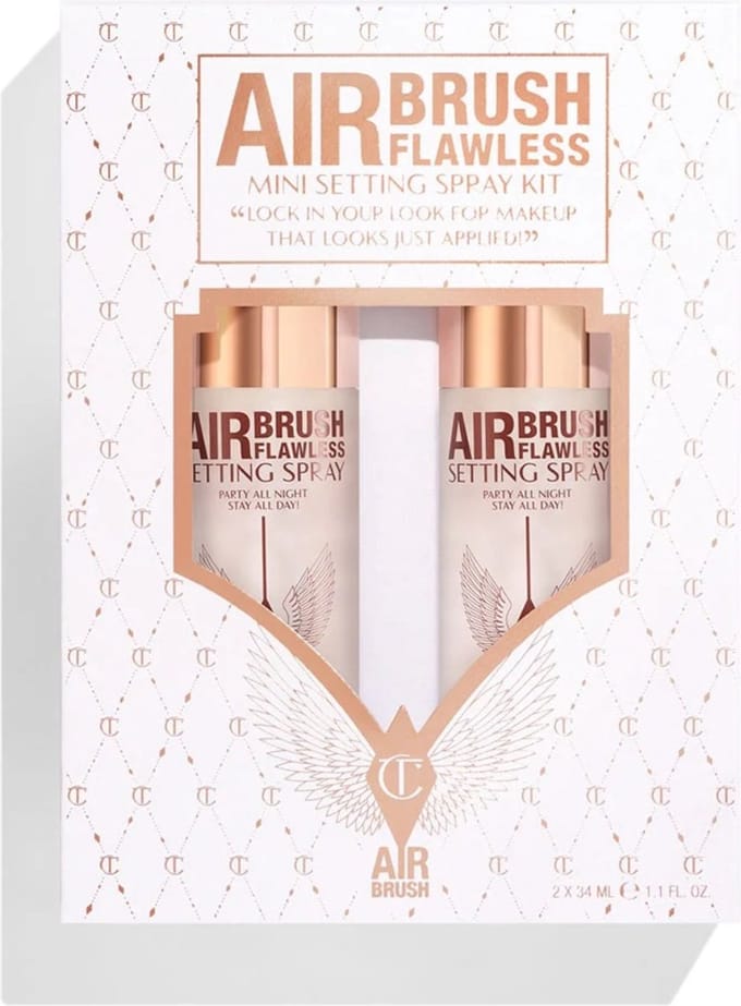Charlotte Tilbury Airbrush Flawless Mini Setting Spray Kit - Limited Edition Make-up Set voor Een Perfecte Look [2x 34ml]