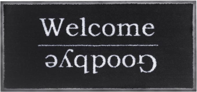 MD Entree - Deurmat - Schoonloopmat - Emotion XS - Welcome Goodbye - 40 x 80 cm