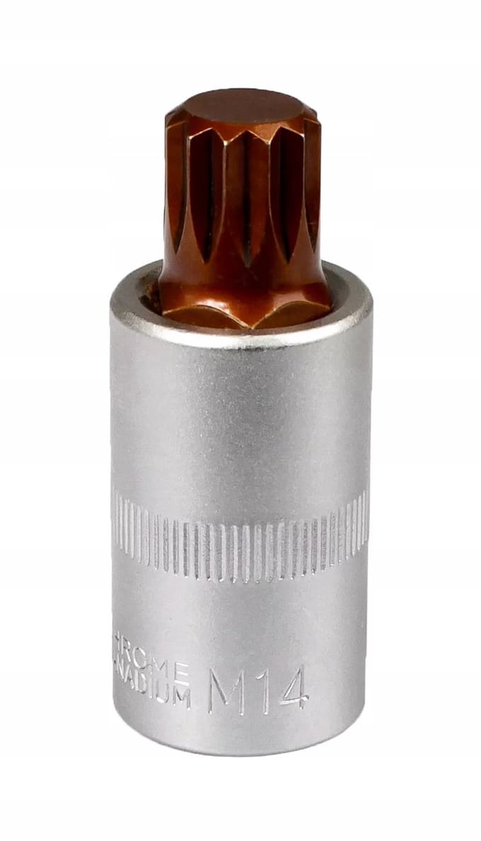 MJW Bitdop Borgring 1/2" SPLINE M14 - CrV/S2 Staal
