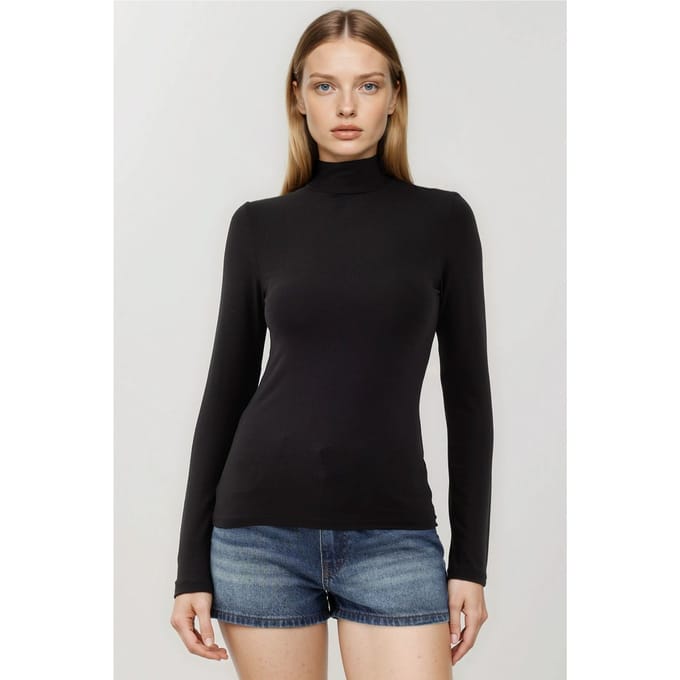 Slim Fit Half Col Blouse