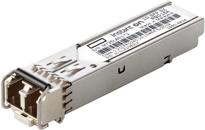Hewlett Packard Enterprise R9D16A Aruba Instant On 1G SFP LC SX 500m OM2 MMF Transceiver