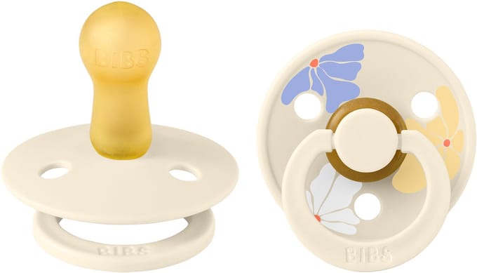 BiBs Studio Morning Bloom Fopspeen - 6-18 Mnd - 2 Stuks - Ivory