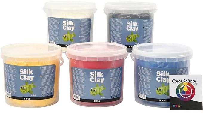 Silk Clay primaire kleuren inclusief Colour School instructies 5x650gr