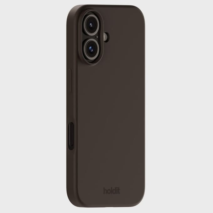 Holdit Silicone Case geschikt voor Apple iPhone 16 - Chocolate