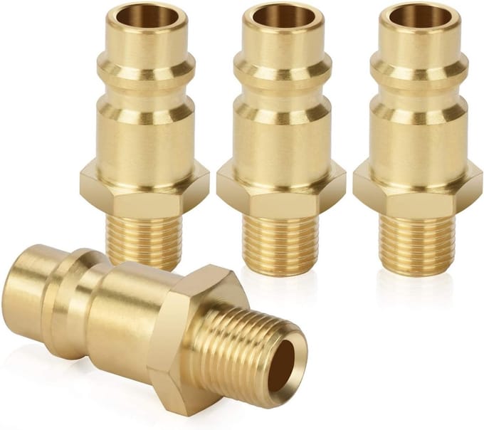 Luchtdrukkoppeling 1/4", 1/2", 3/8", DN6, DN9, DN13 - Messing Koppeling voor Slangen, Ventielen en Schroefpluggen