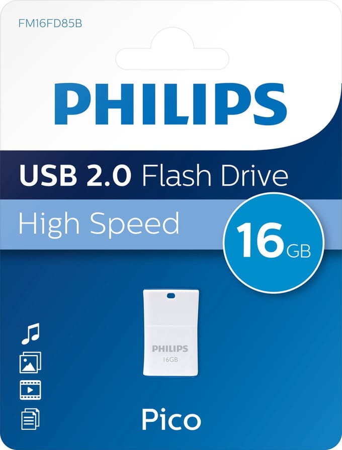 Philips FM16FD85B Pico Edition 2.0 - USB flash drive - 16 GB - 16GB - USB-stick