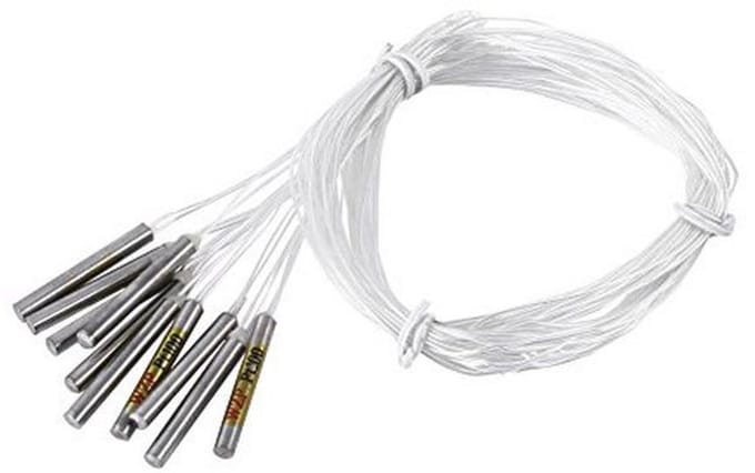 Waterdichte Temperatuursensor Set - 10 Stuks, Roestvrij Staal, Temperatuursensor voor -20 ℃ tot 450 ℃