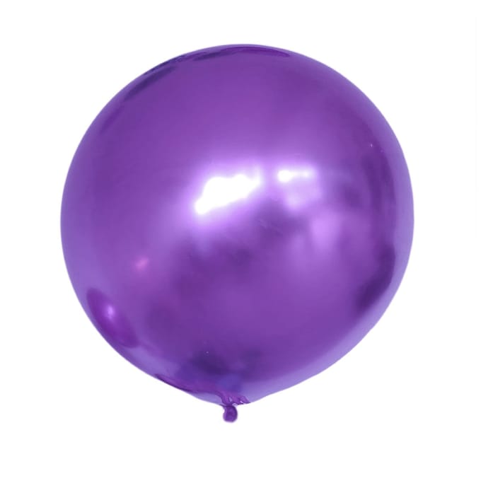 XXL Paarse Chroom Ballon (90 cm)