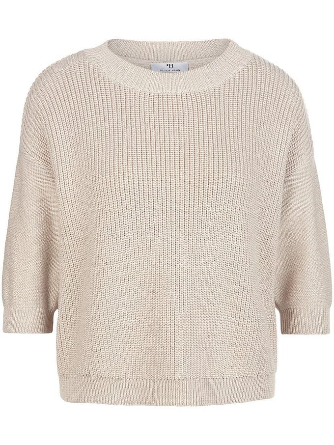 Trui boothals en 3/4-mouwen Van Peter Hahn beige