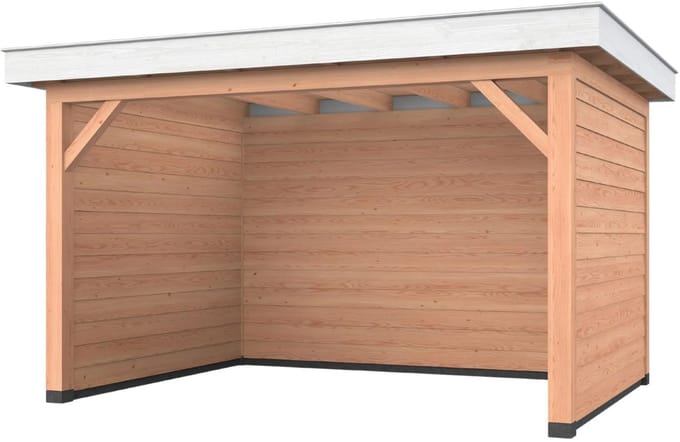 Douglas overkapping, 400 x 300, met achterwand en twee zijwanden, Westwood Holland Basic