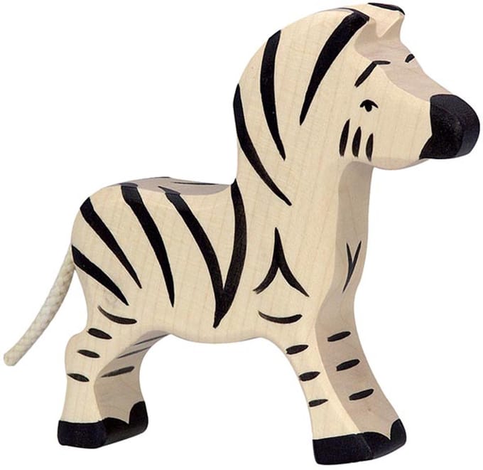 HOLZTIGER Wildernis - Zebra Klein - 12X2X11Cm - Houten Figuur - Handgemaakt
