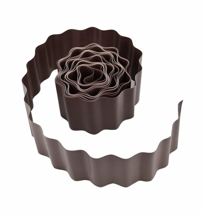 AWTools AW60406 - Tuintafelrand - Golvend - Bruin - 20cm x 9m