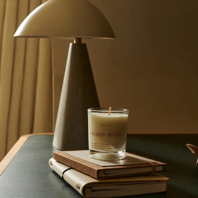 Monk & Anna scented candle sacred space oak moss
