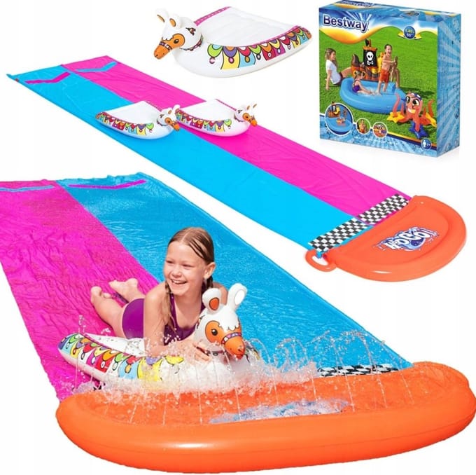 Waterglijbaan - Buikschuifbaan - Waterslide - Waterglijmat - Buikschuifmat