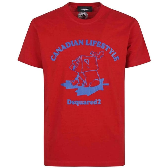 DSquared2 Heren Canadees Lifestyle Beer T-shirt (Rood)