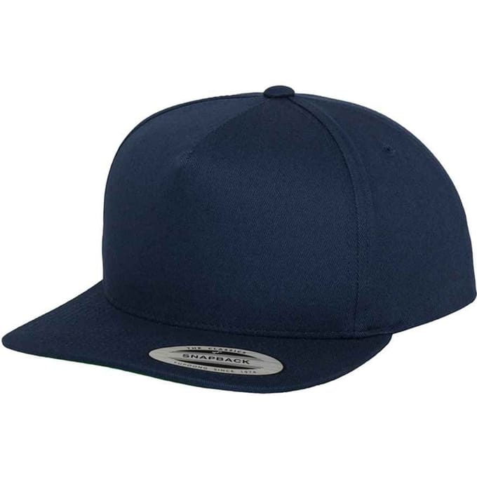 Flexfit Klassieke 5 Paneel Snapback Cap (Marine)