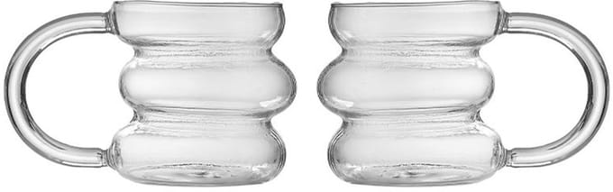 Bricard Marbella Glazen met Oor - Set van 2 - 290ml - Curvy Drinkglas - Wavy
